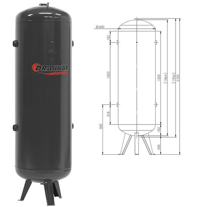 Cuve Verticale 500L pour compresseur