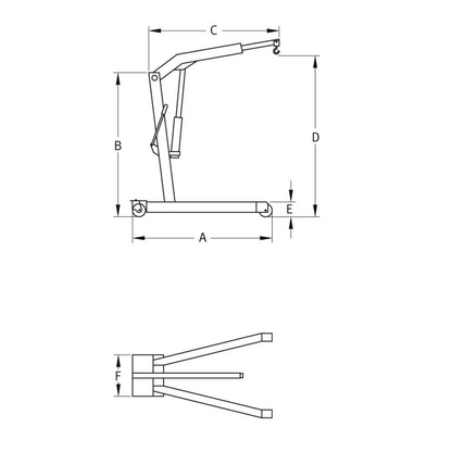 Grue d'atelier pliante 1T